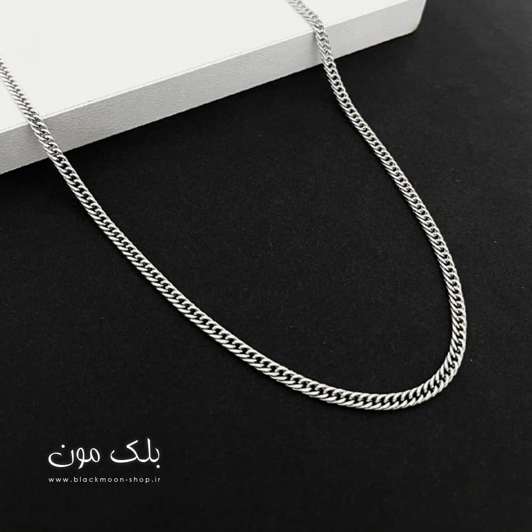 گردنبند مردانه کارتیر ریز نقره ای 3 میل