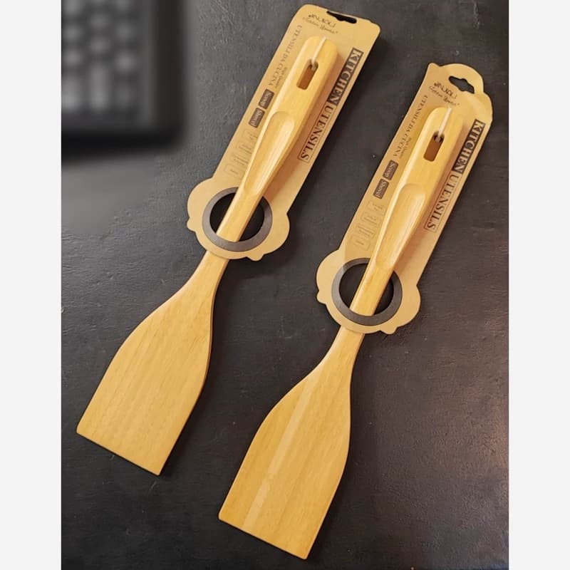 کفگیر چوبی بامبو ضخامت دسته 1.5 کد2