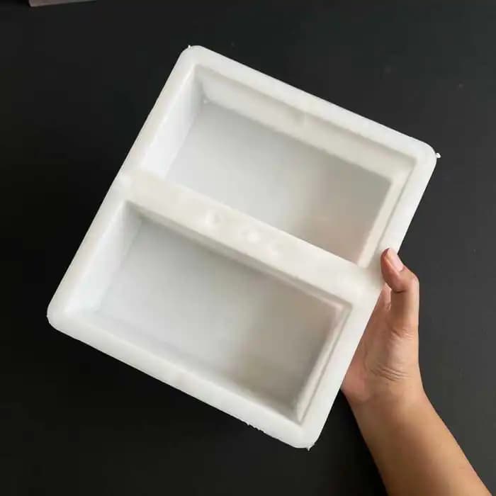 قالب پلاستیکی چوب و رزین دوبل ابعاد 10*20 عمق 6 سانتیمتر مناسب تخته سرو