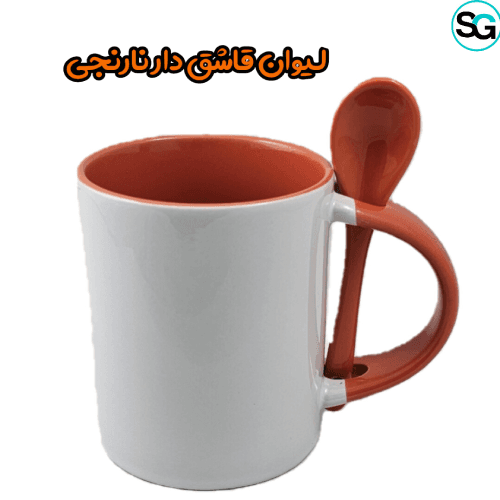 لیوان سرامیکی oz11 قاشق دار — تصویر ۲