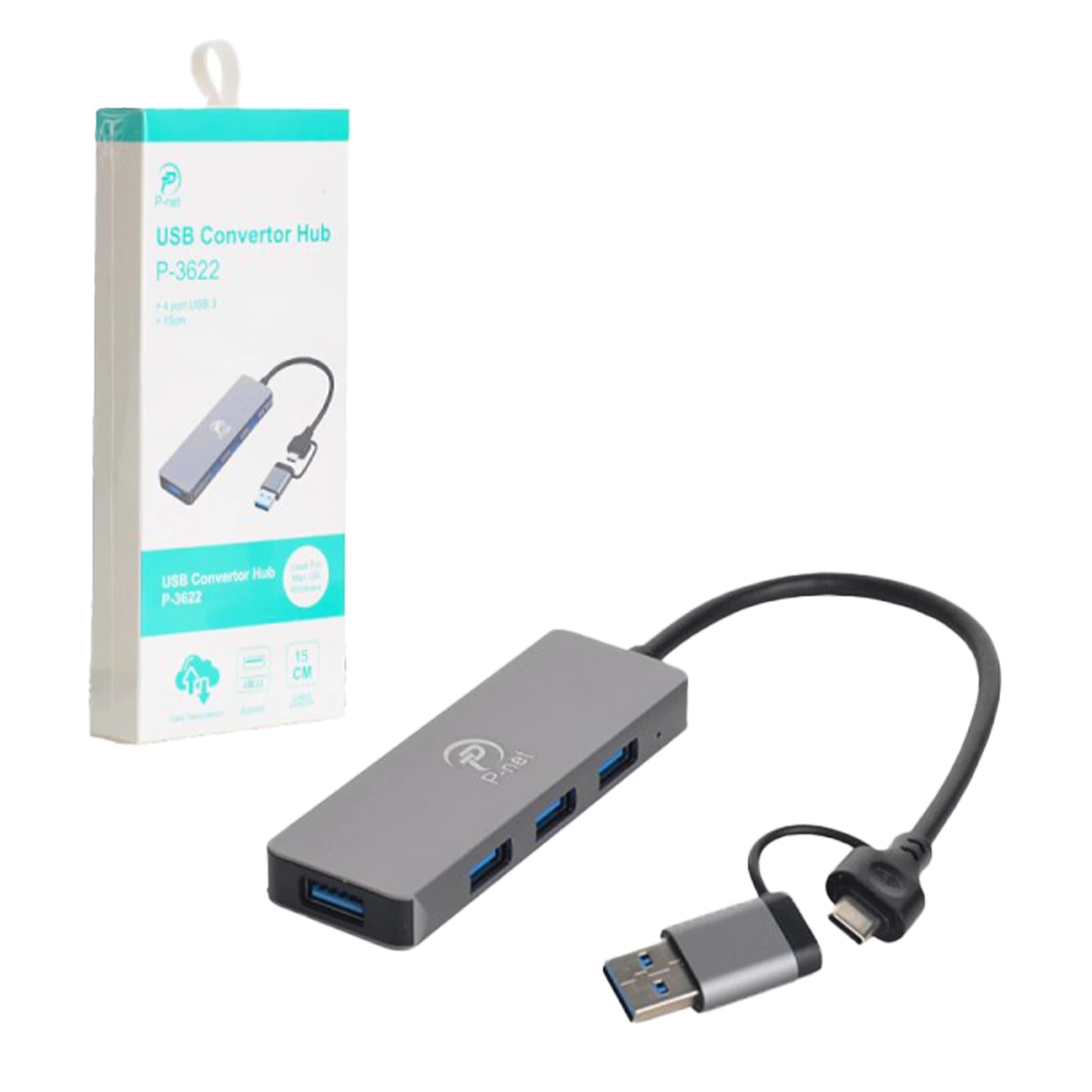 هاب USB چهار پورت مدل P-Net P-3622