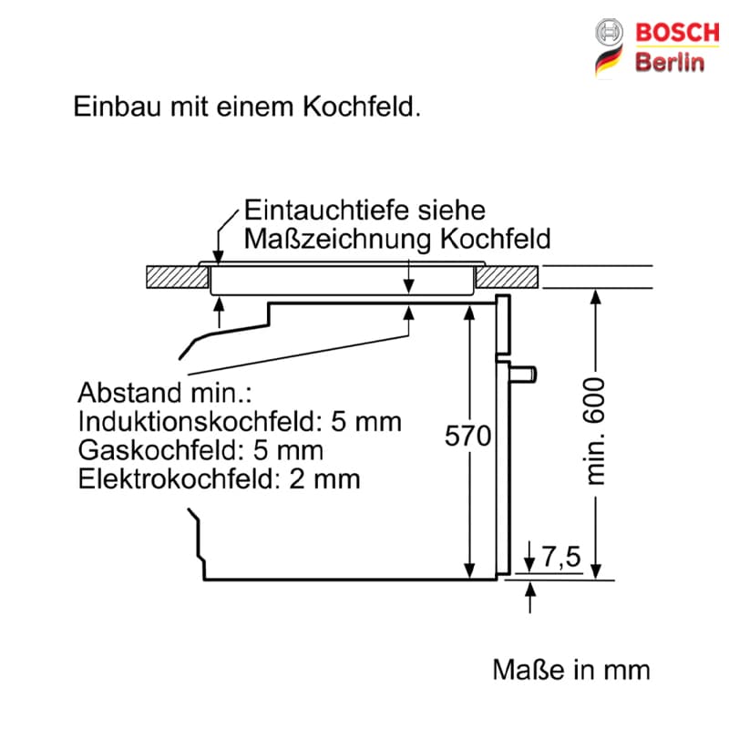 فر برقی توکار بوش مدل BOSCH HBA517BB0 — تصویر ۷