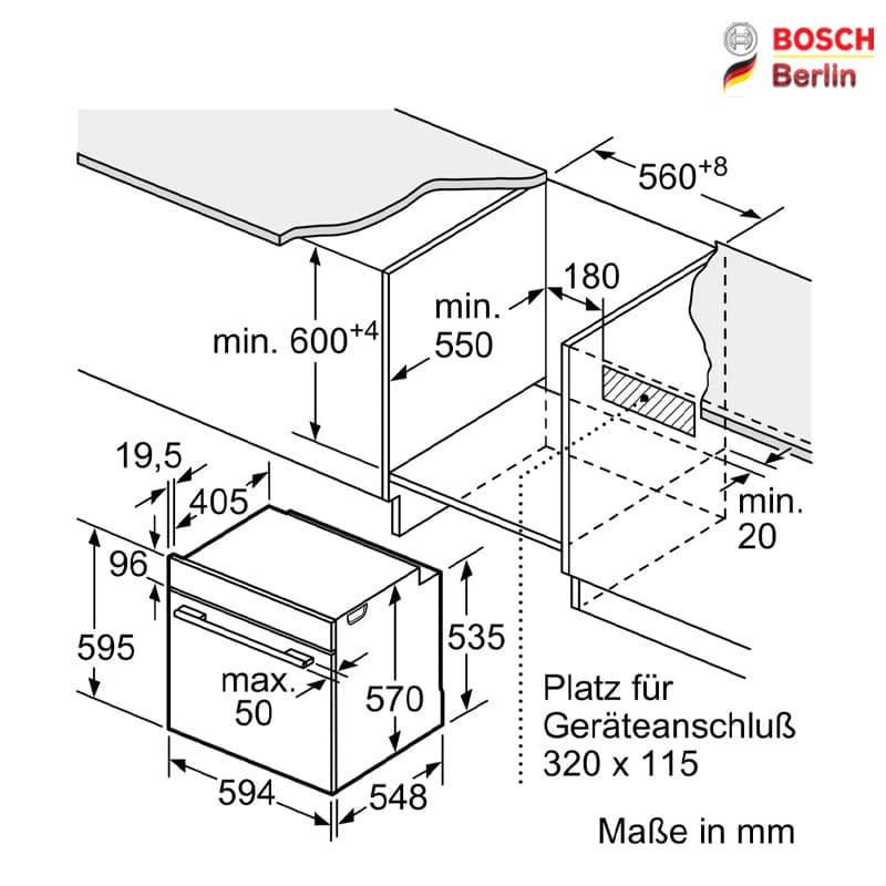 فر برقی توکار بوش مدل BOSCH HBA517BB0 — تصویر ۵