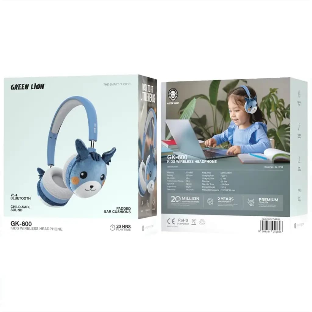 هدفون بلوتوثی بچه گانه گرین لاین GK-600 — تصویر ۳
