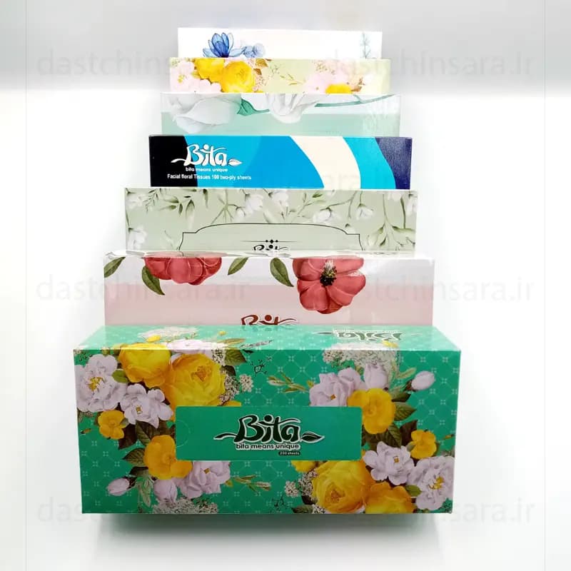 دستمال کاغذی جعبه ایی 200 برگ (100 برگ دولایه) بیتا