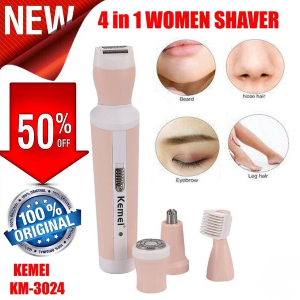 ماشین اصلاح صورت و بدن بانوان کیمی KEMEI KM-3024 — تصویر ۴