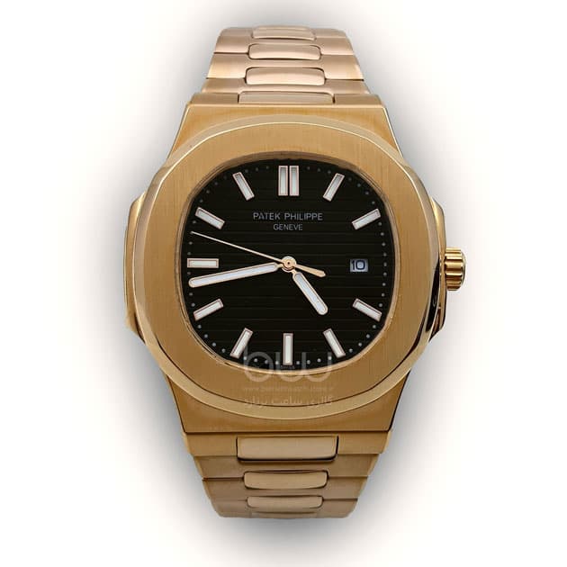 ساعت مچی مردانه پتک فیلیپ PATEK PHILIPPE نقره ای صفحه مشکی مدل M8058 — تصویر ۸