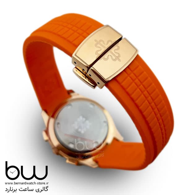 ساعت مچی مردانه پتک فیلیپ PATEK PHILIPPE نقره ای صفحه مشکی مدل M8058 — تصویر ۷