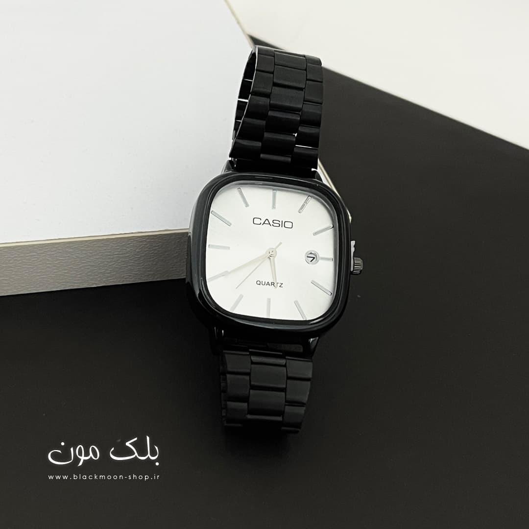 ساعت مچی کاسیو اولد مانی Casio 3298 مشکی صفحه سفید — تصویر ۲