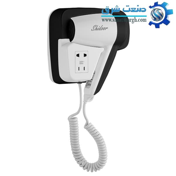 سشوار دیواری سوکت‌دار G20 – سفید / مشکی