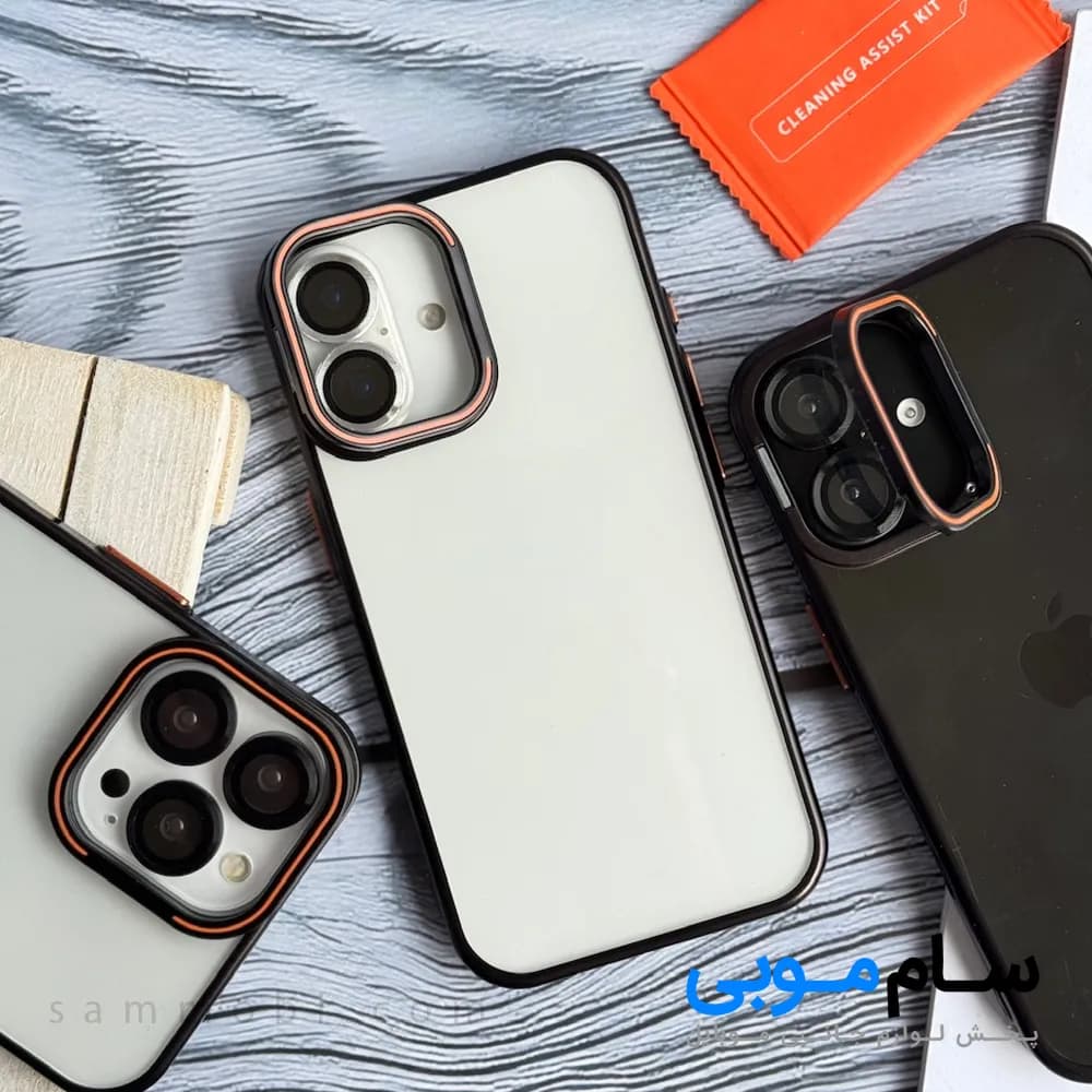 قاب orange lens استند شو با محافظ لنز آیفون(کدC1994)؛ (قیمت به روز 1405 ) — تصویر ۲