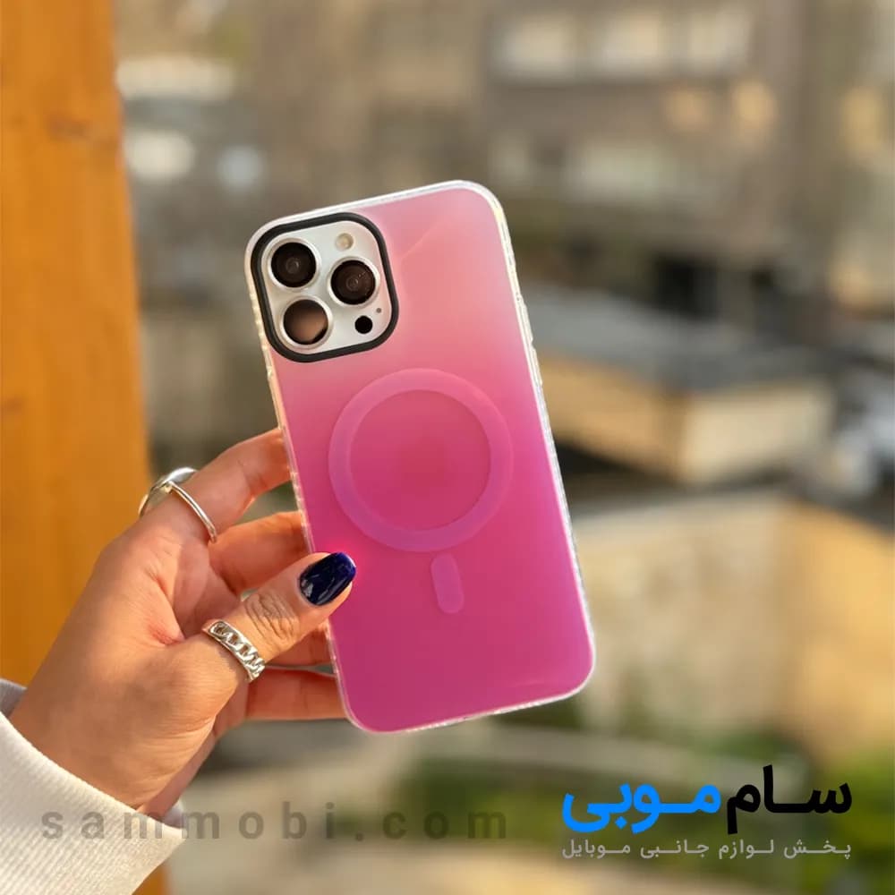 قاب Pink Glow &amp; Aqua Breeze مگ سیف دار آیفون(کدC1909)؛ (قیمت به روز 1405 ) — تصویر ۴