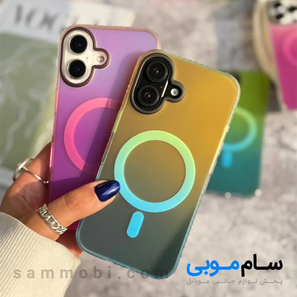 قاب Pink Glow &amp; Aqua Breeze مگ سیف دار آیفون(کدC1909)؛ (قیمت به روز 1405 )