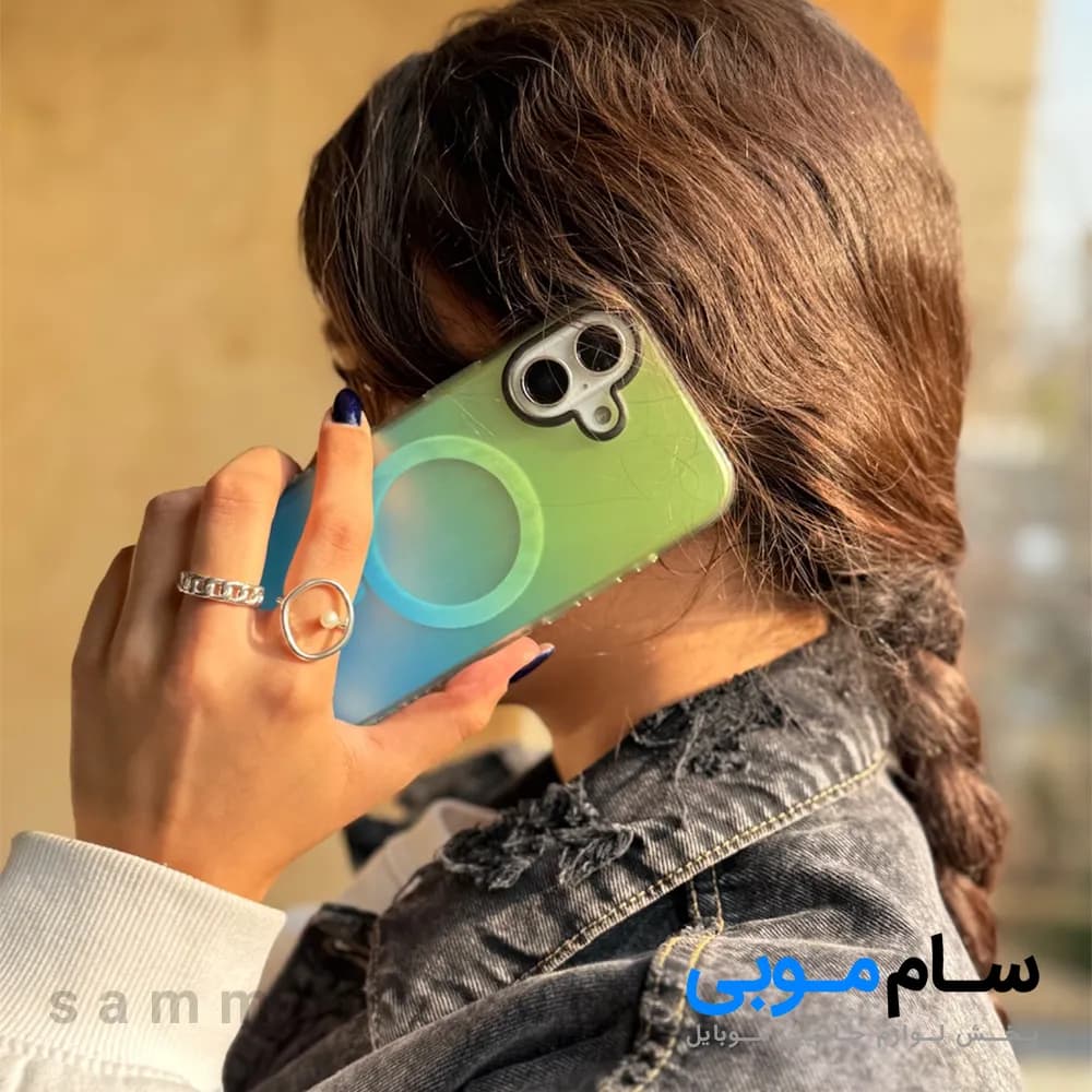 قاب Pink Glow &amp; Aqua Breeze مگ سیف دار آیفون(کدC1909)؛ (قیمت به روز 1405 ) — تصویر ۵