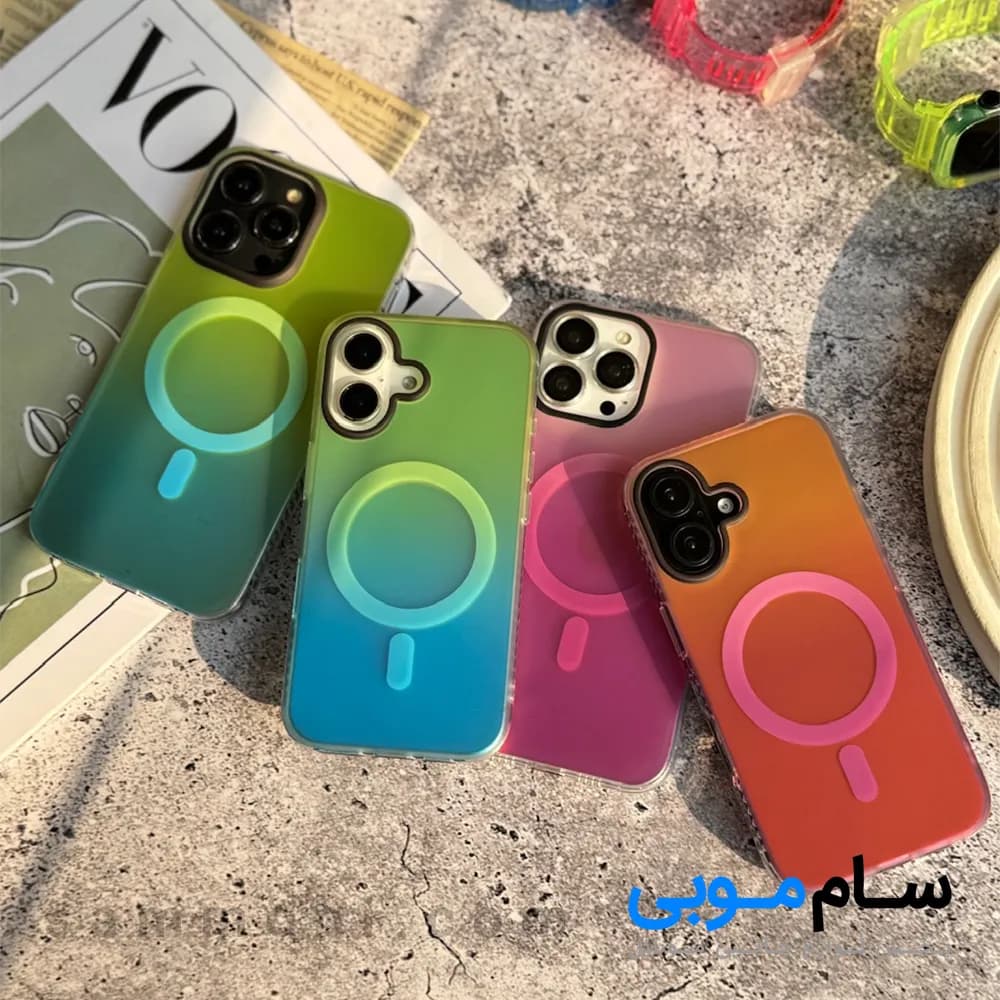 قاب Pink Glow &amp; Aqua Breeze مگ سیف دار آیفون(کدC1909)؛ (قیمت به روز 1405 ) — تصویر ۲