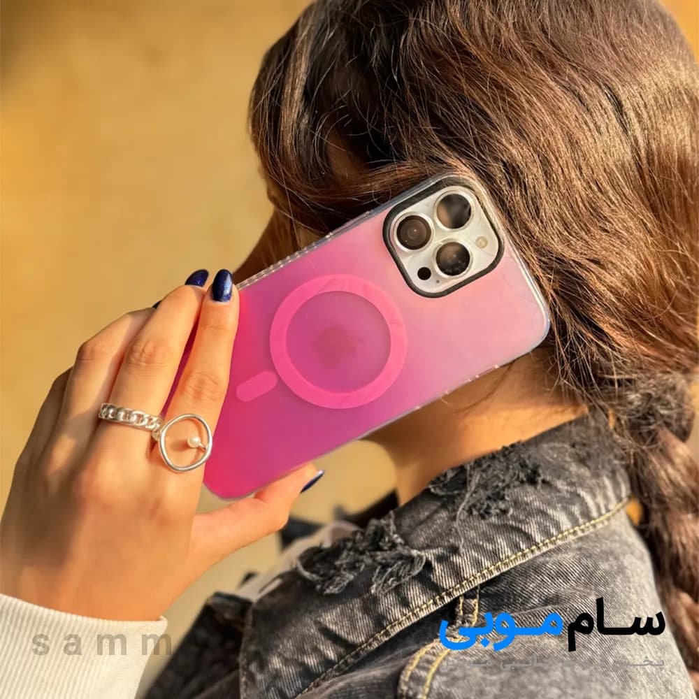 قاب Pink Glow &amp; Aqua Breeze مگ سیف دار آیفون(کدC1909)؛ (قیمت به روز 1405 ) — تصویر ۶