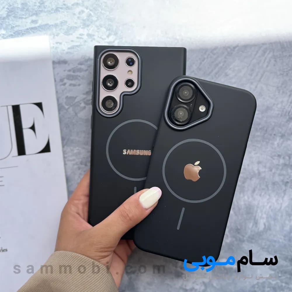 قاب لاین طوسی با لوگو آیفون (کدC2010)؛ (قیمت به روز 1405 ) — تصویر ۳