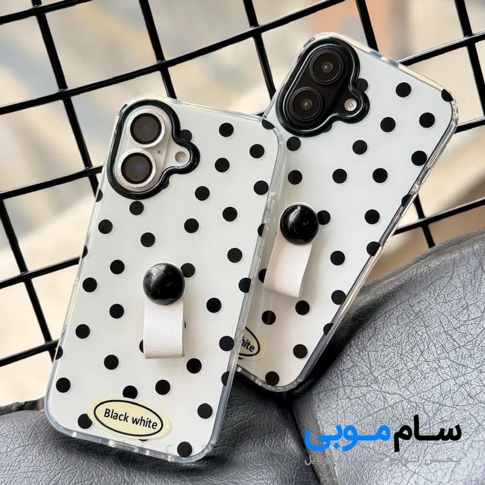 قاب Black &amp; White DOT آیفون(کدC1971)؛ (قیمت به روز 1405 )