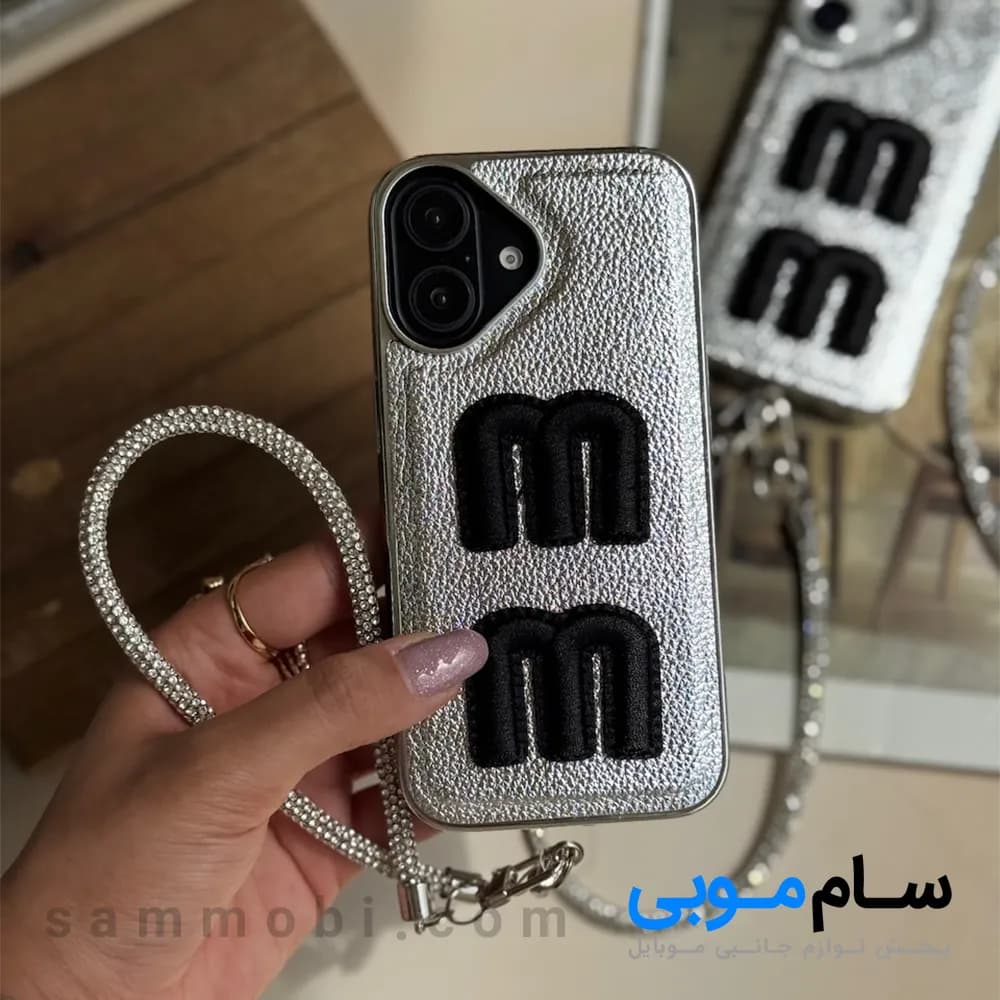 قاب Miu Miu با بند ژلاتینی آیفون (کدC1992)؛ (قیمت به روز 1405 ) — تصویر ۵
