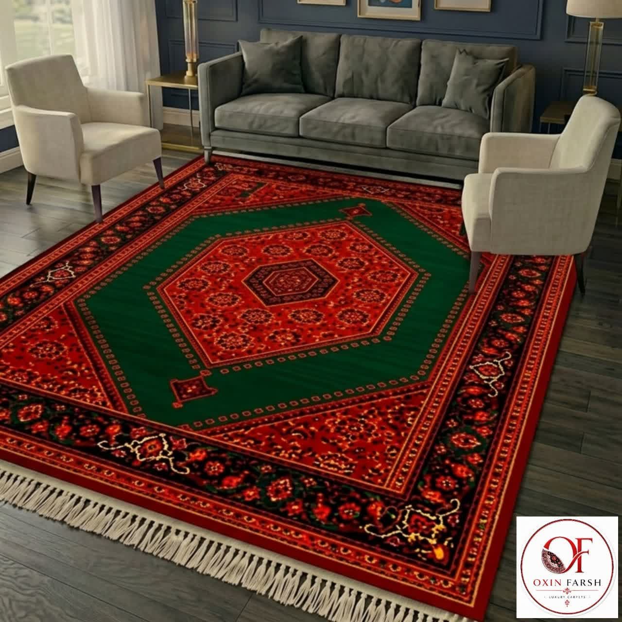 فرشینه قرمزلاکی و سبز کد 001( ضمانت دار )