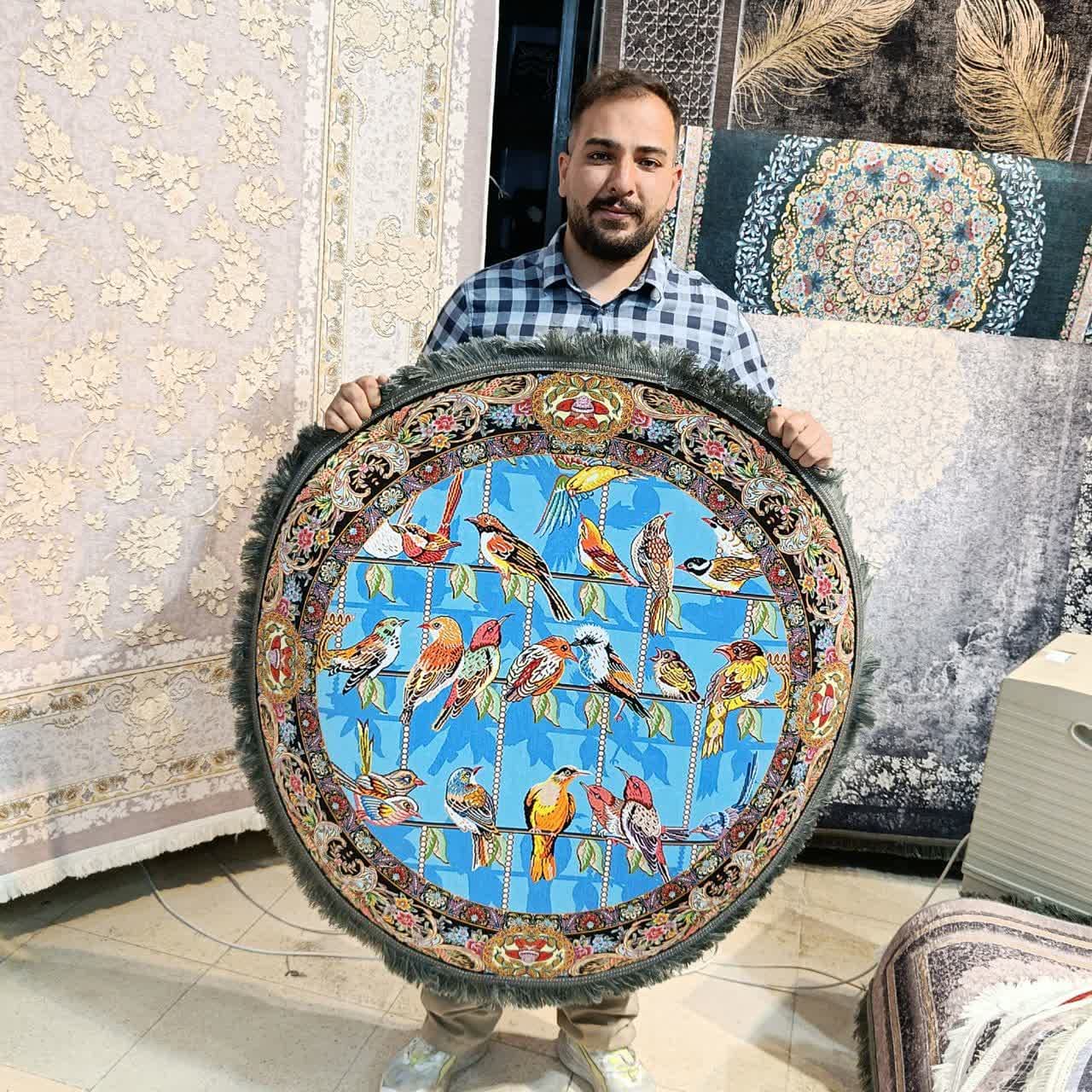 فرشینه گرد آبی کد 42 ( مخمل ضد لک )