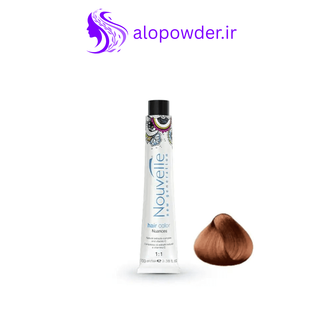 رنگ مو بلوند مسی غلیظ نوول Nouvelle شماره 7.44 حجم 100ml — تصویر ۲