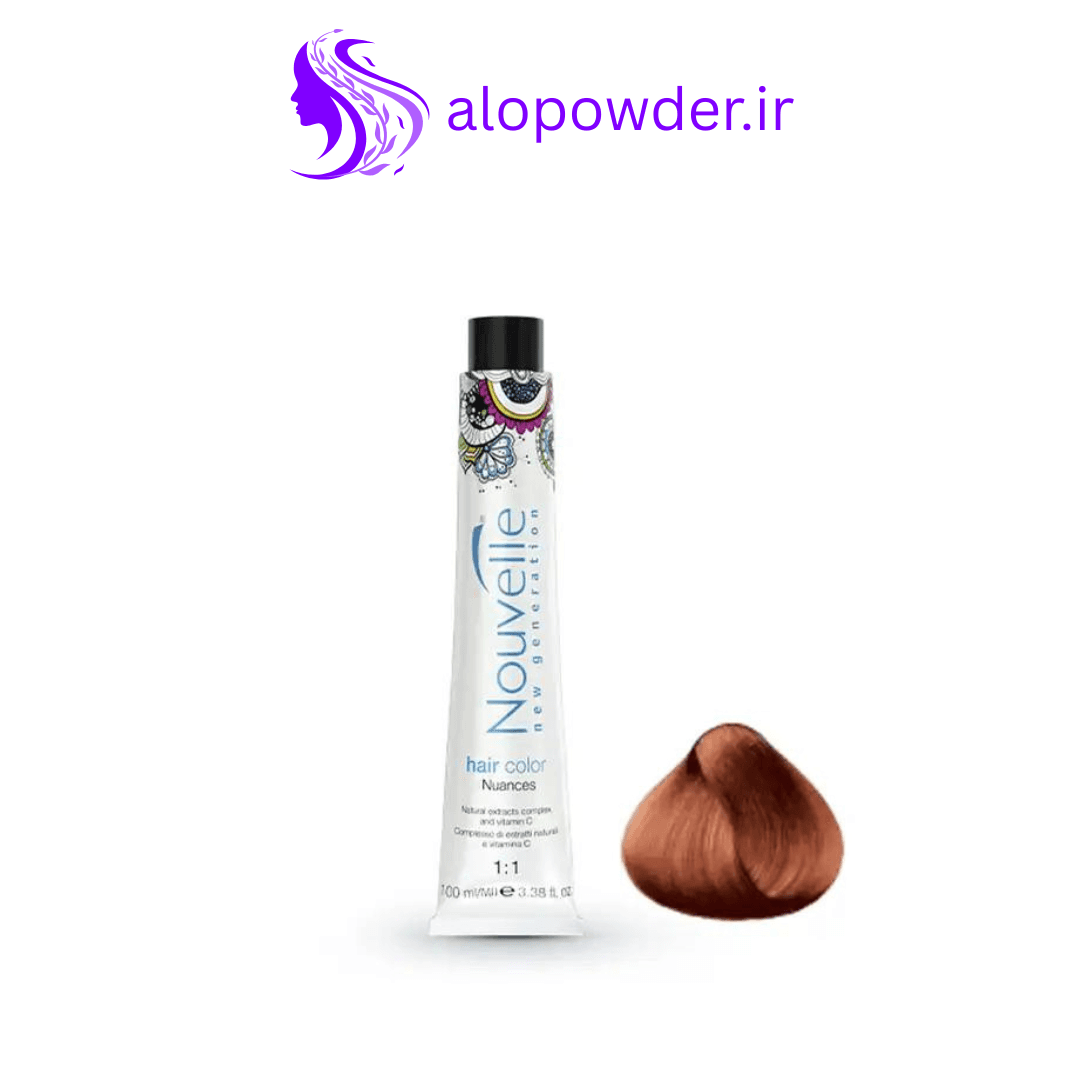 رنگ مو بلوند مسی غلیظ نوول Nouvelle شماره 7.44 حجم 100ml
