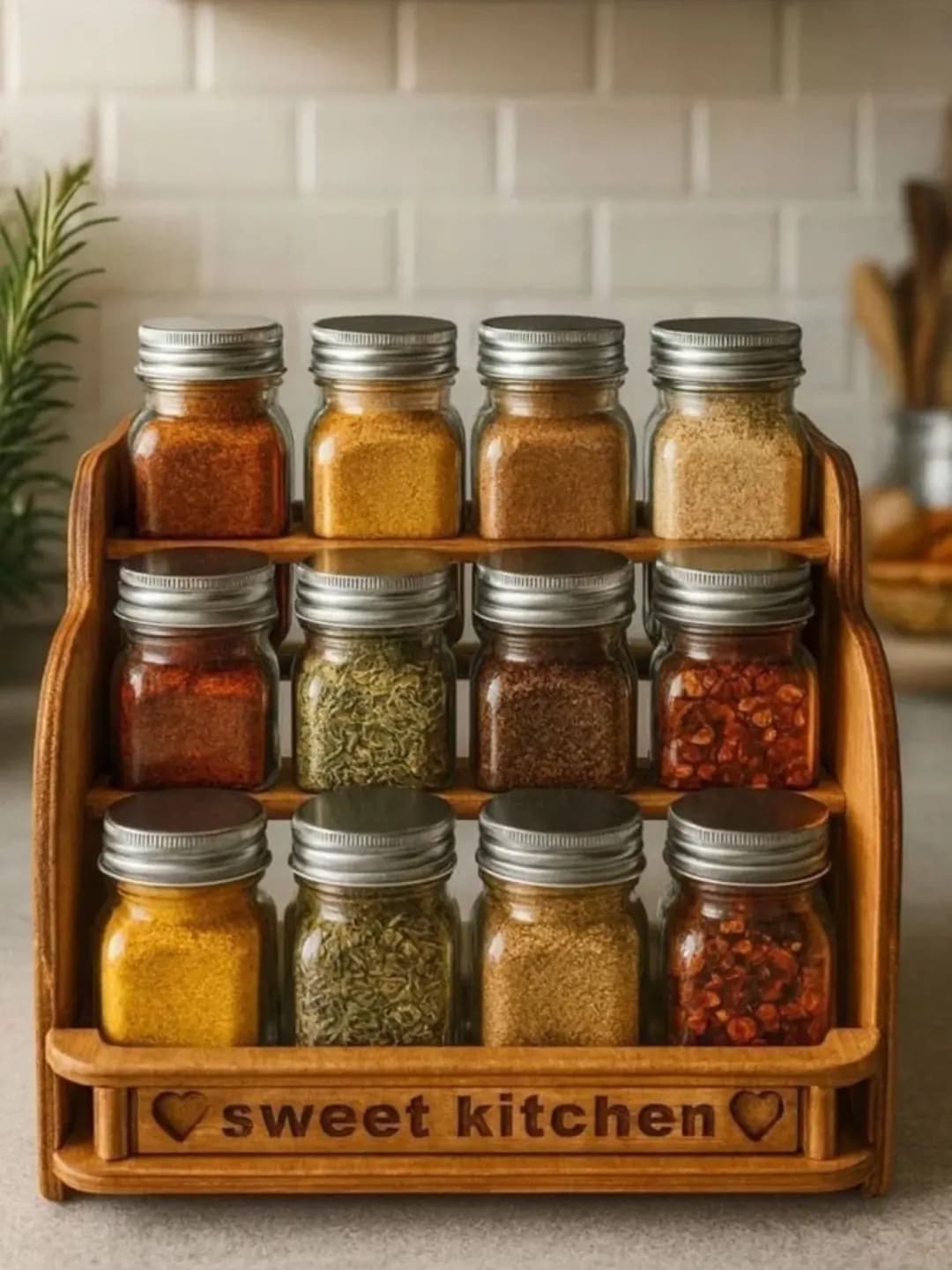 شیشه مک‌کارتی ۱۲ عددی با استند چوبی