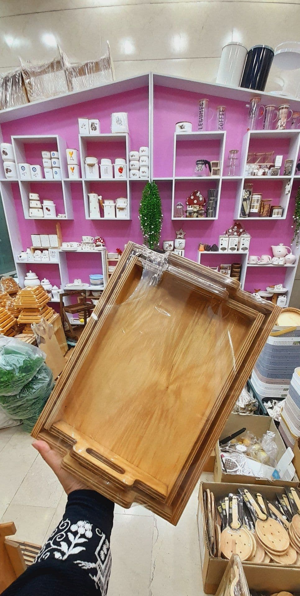 سینی چوبی جفتی