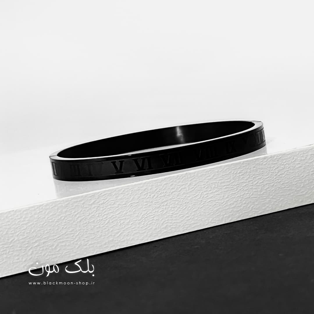 دستبند مردانه بنگل رومن مشکی — تصویر ۲