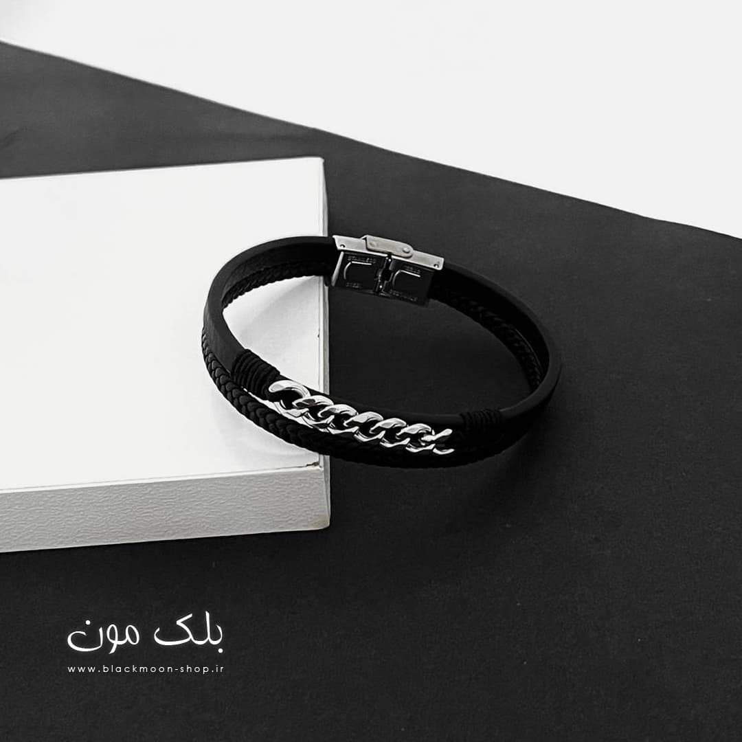 دستبند مردانه چرم دولاین کارتیر — تصویر ۲