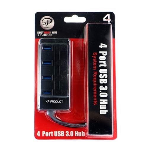 مشخصات و خرید هاب ۴ پورت USB 3.0 اکس پی پروداکت مدل XP-H835K | هاب 4 پورت
