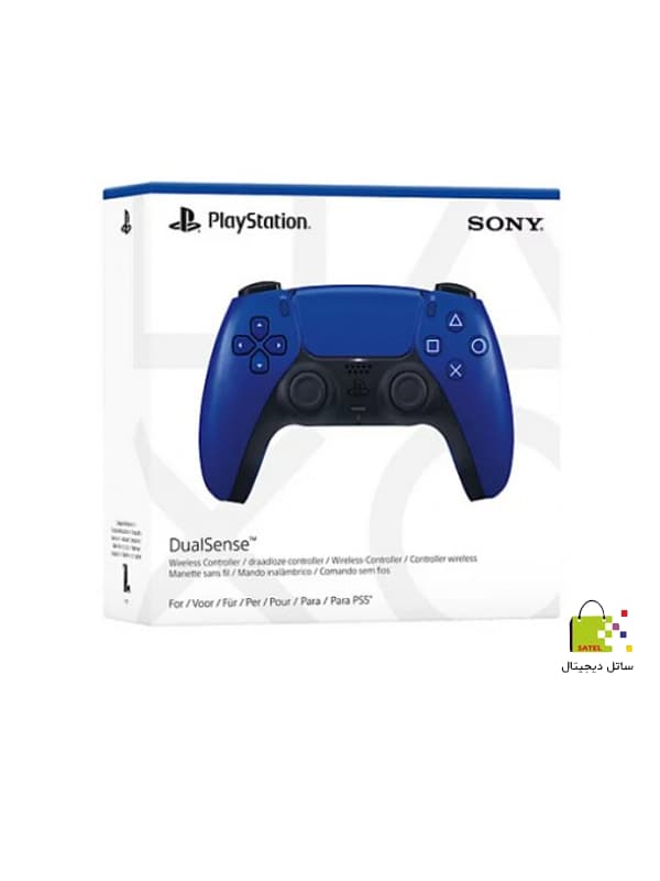 دسته PS5 دوال سنس | اصلی | آکبند | رنگ آبی متالیک Cobalt Blue — تصویر ۵