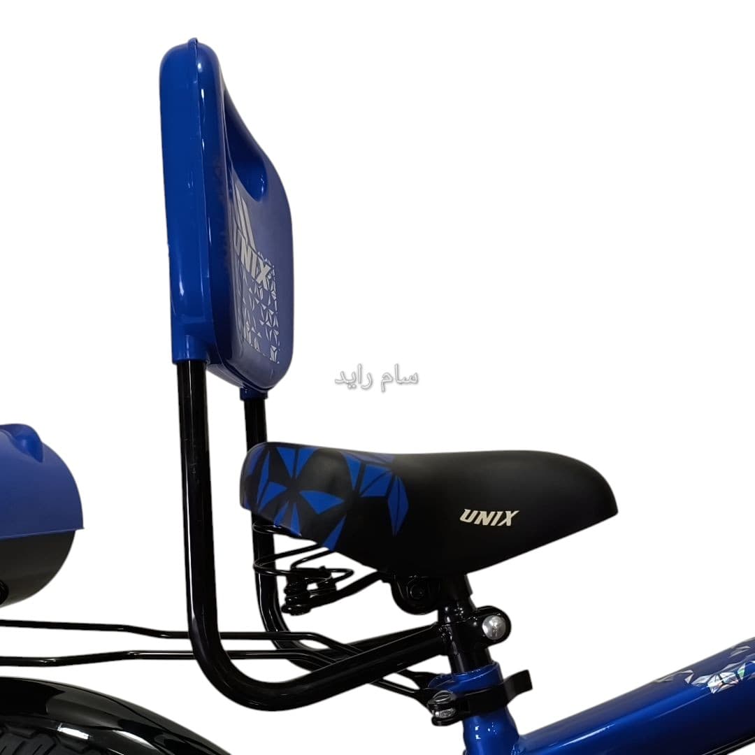 دوچرخه سایز ۲۰ آبی درجه یک پشتی سبد دار لاستیک پهن UNIX — تصویر ۲
