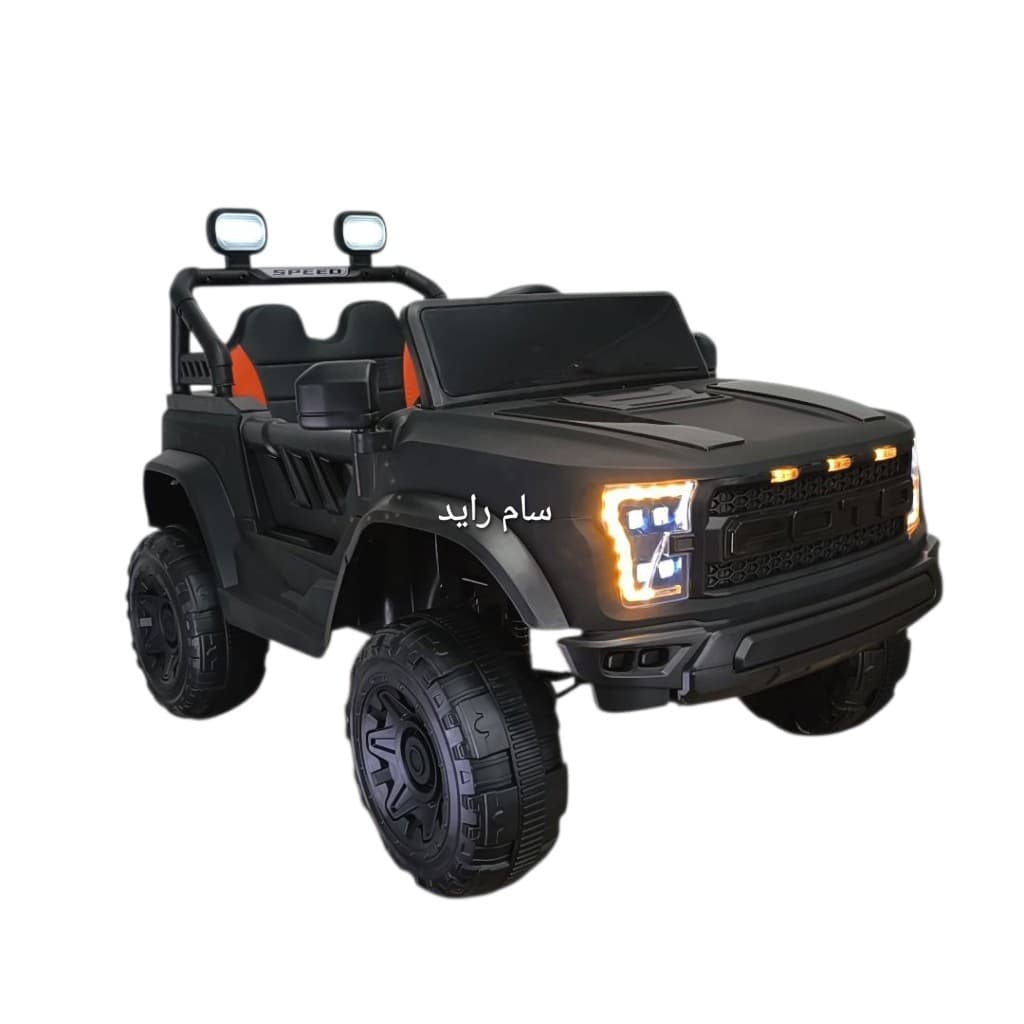 ماشین شارژی آفرود R34 فورد مشکی کربن چهار موتور دونفره