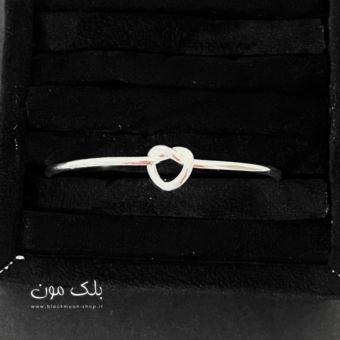 دستبند دخترانه بگل آبکاری نقره گره — تصویر ۳