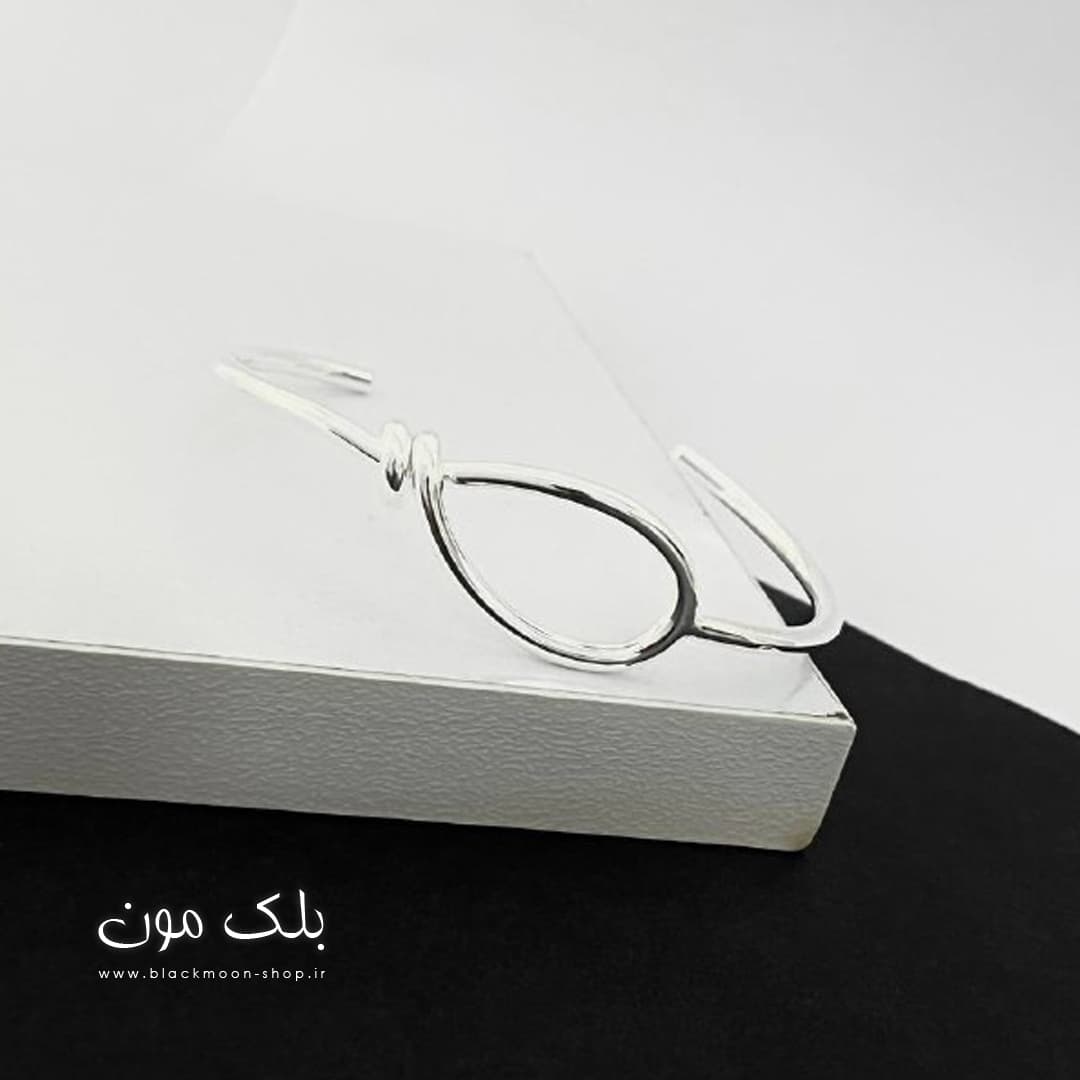 دستبند دخترانه بنگل آبکاری نقره — تصویر ۲