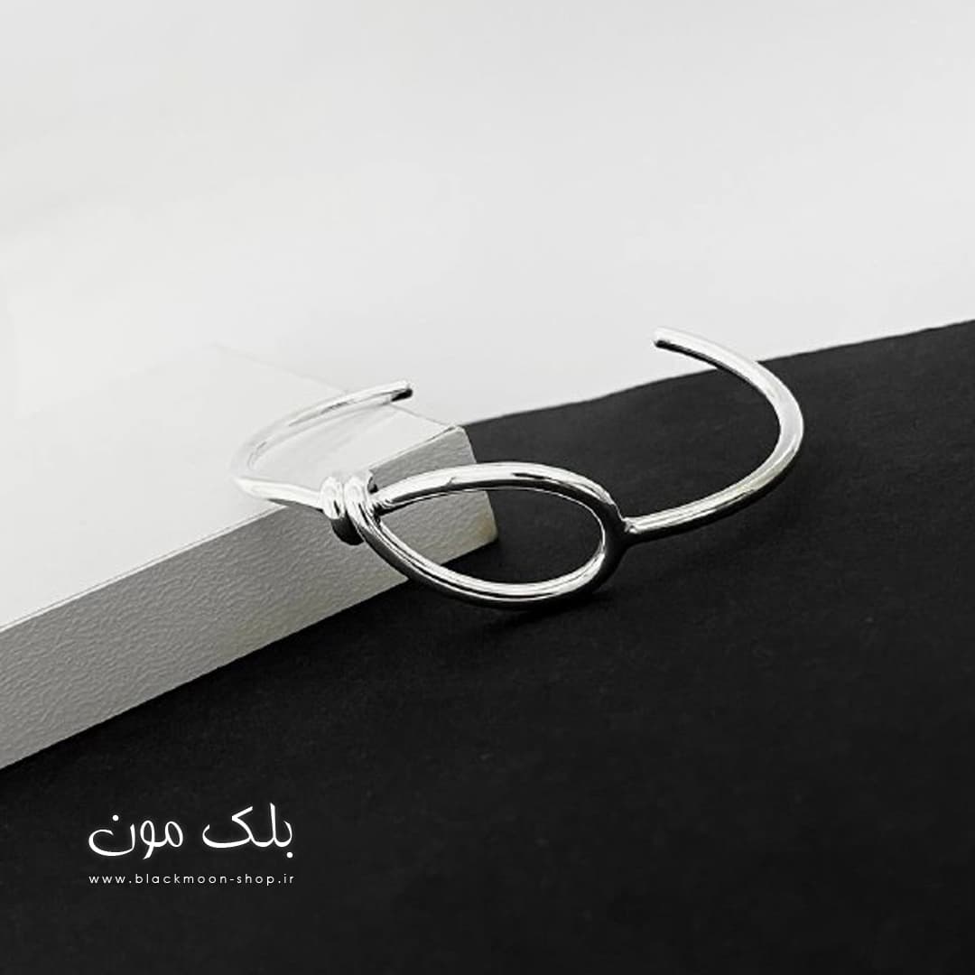 دستبند دخترانه بنگل آبکاری نقره