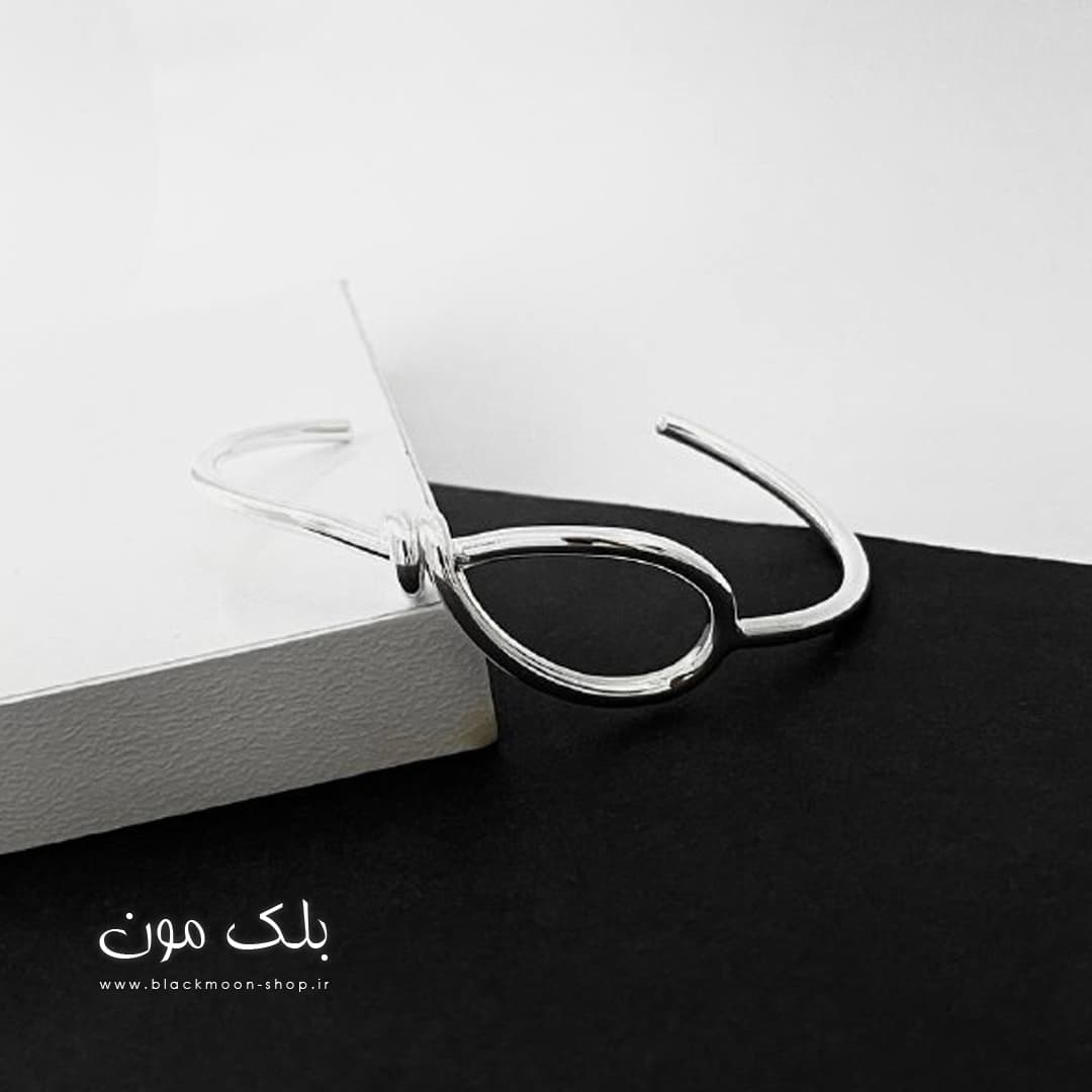 دستبند دخترانه بنگل آبکاری نقره — تصویر ۳