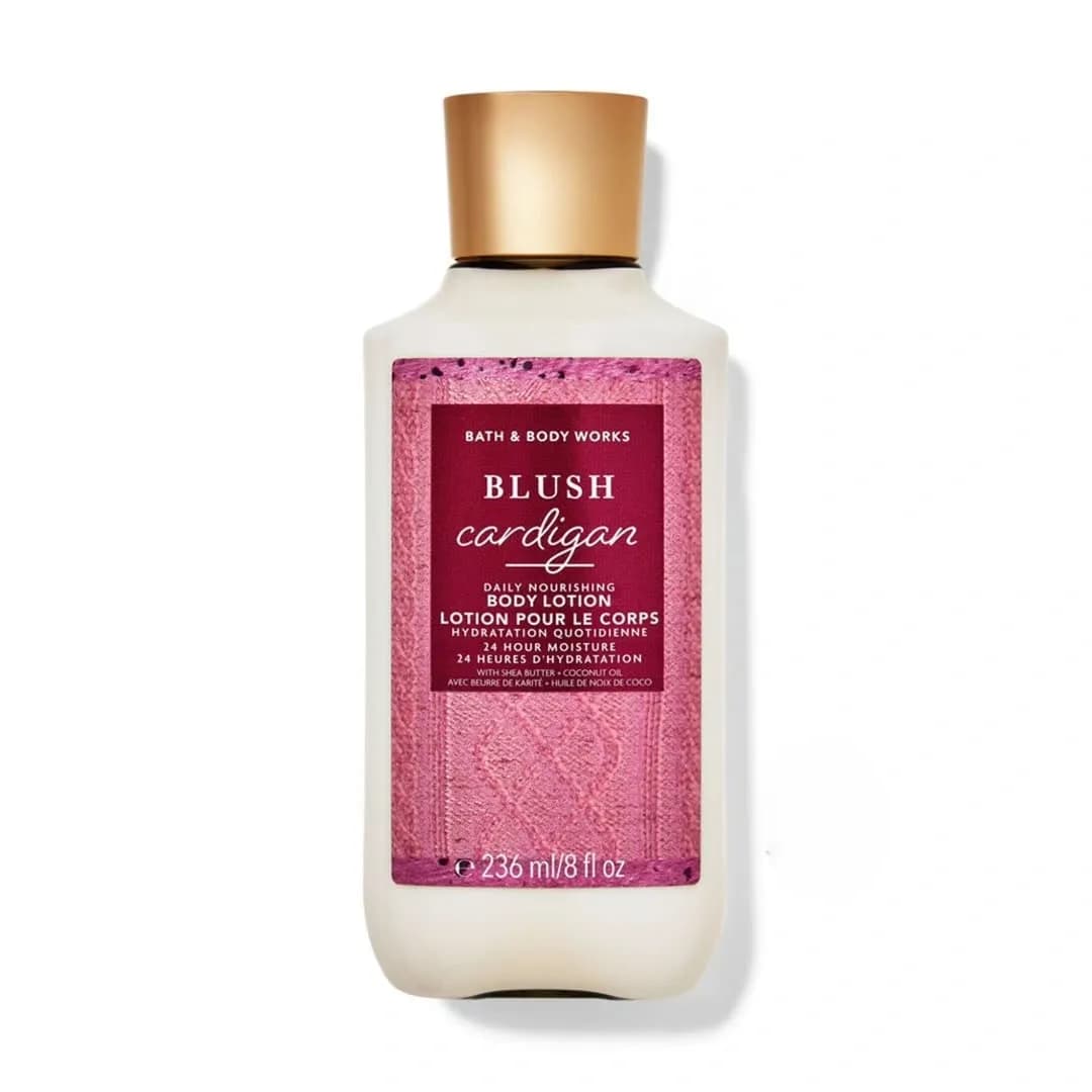عنوان: لوسیون بدن بث اند بادی مدل Blush Cardigan حجم 236 میلیلیتر