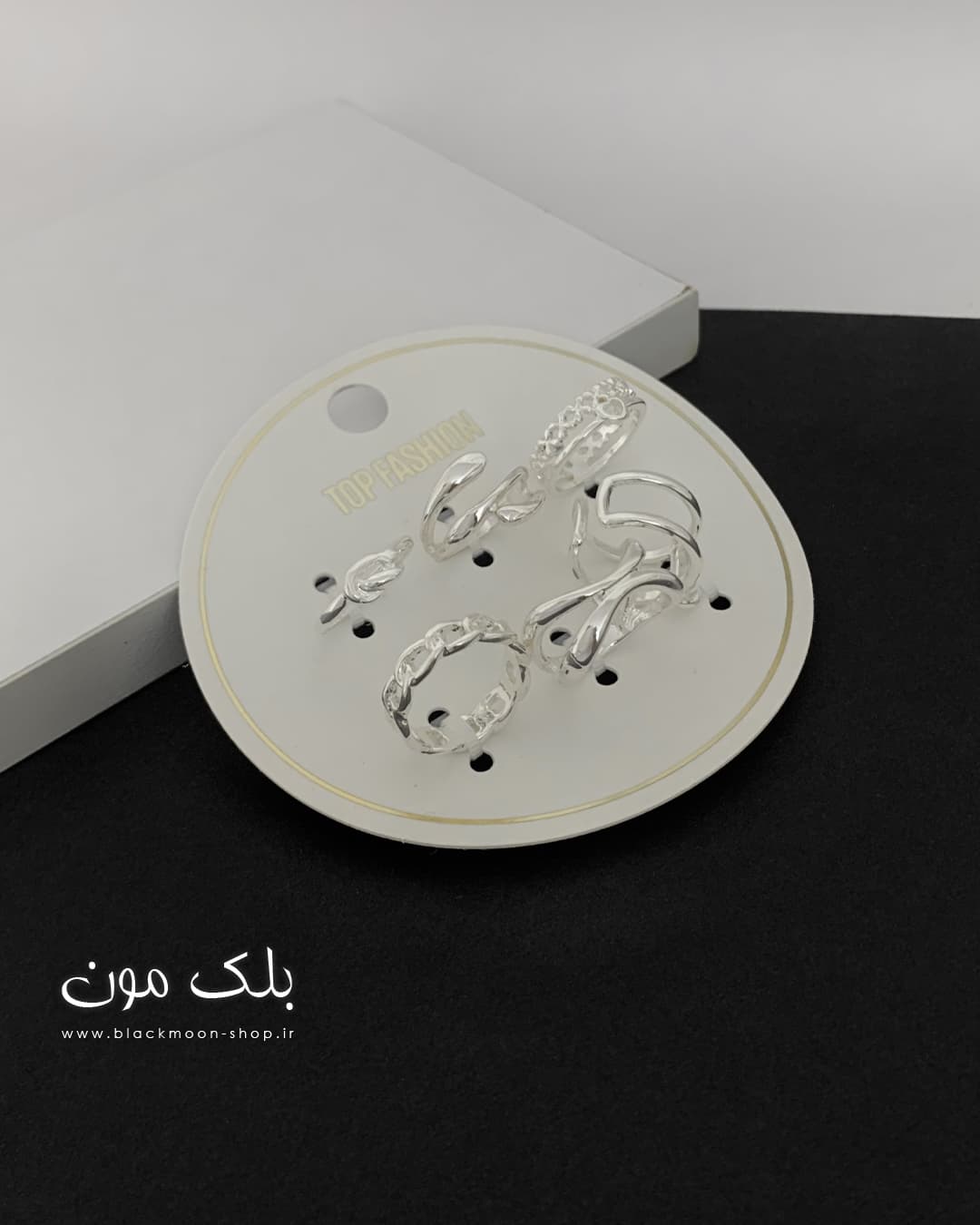 پک انگشتر آبکاری نقره — تصویر ۲