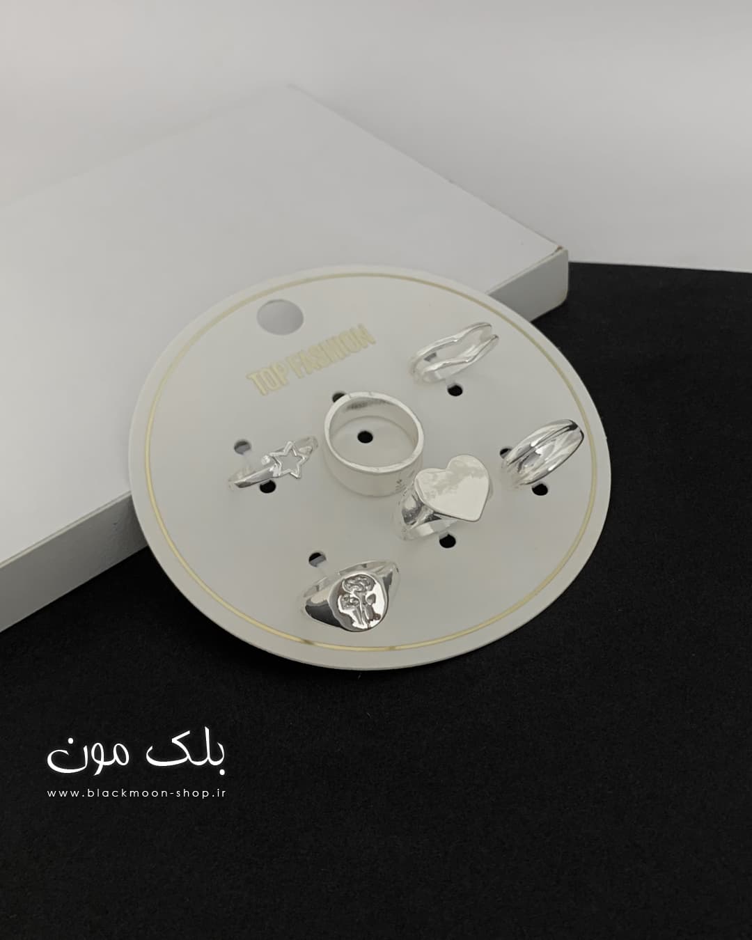 پک انگشتر آبکاری نقره