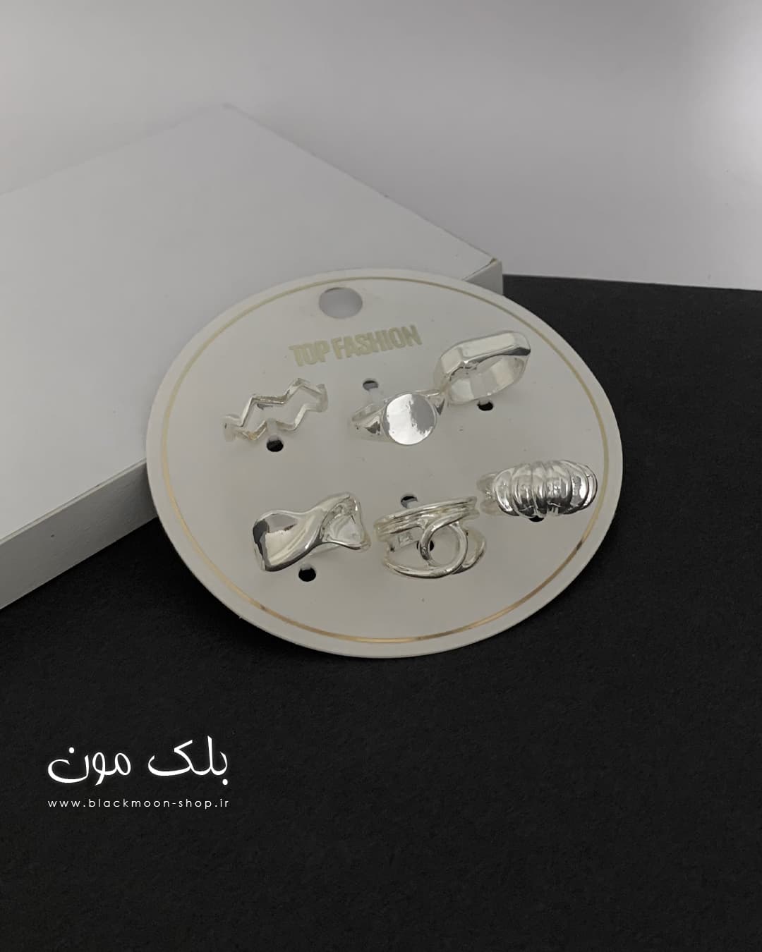 پک انگشتر آبکاری نقره — تصویر ۳