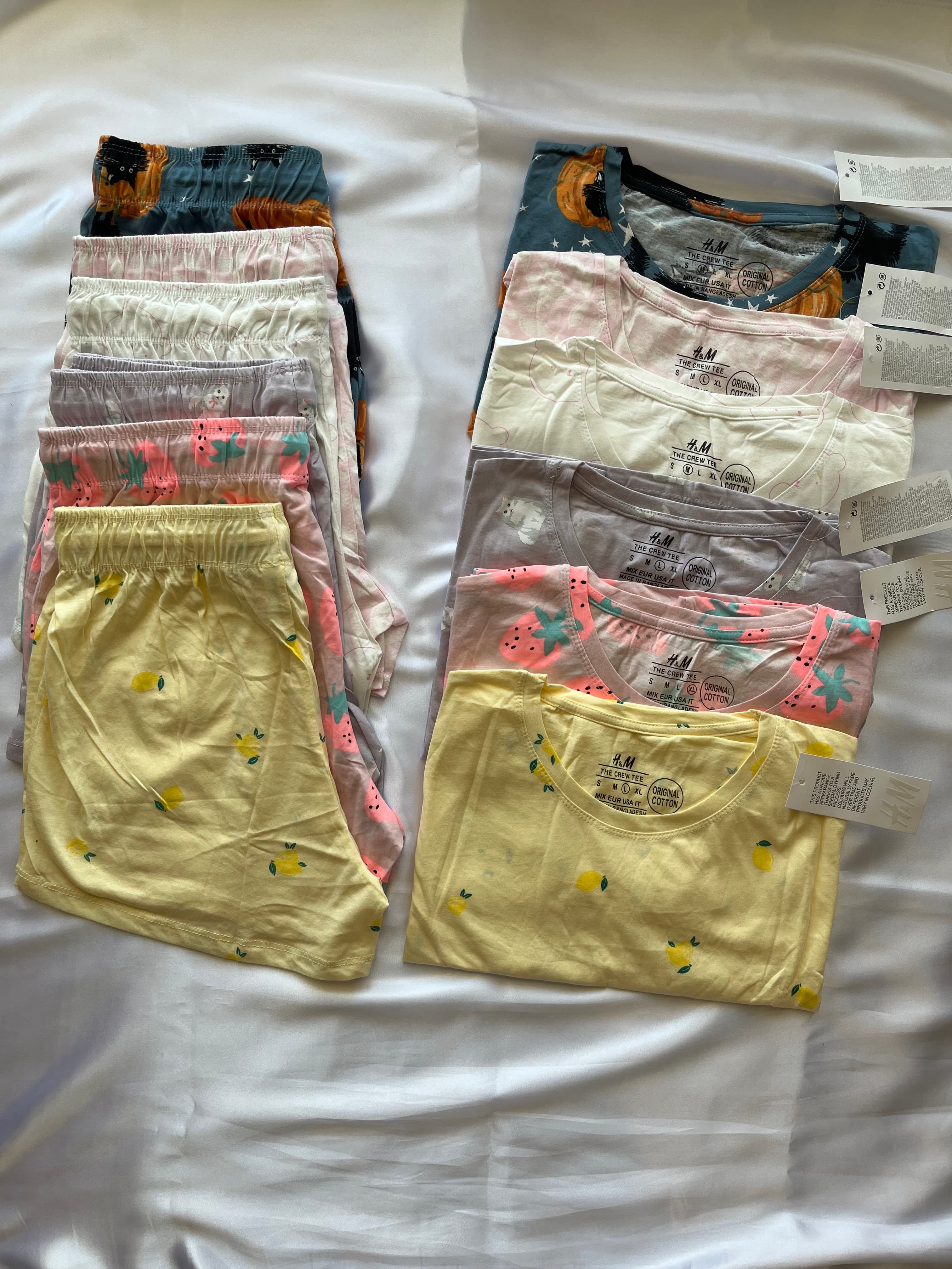 ست تیشرت و شورتک زنانه وارداتی برند اچ اند ام H&M