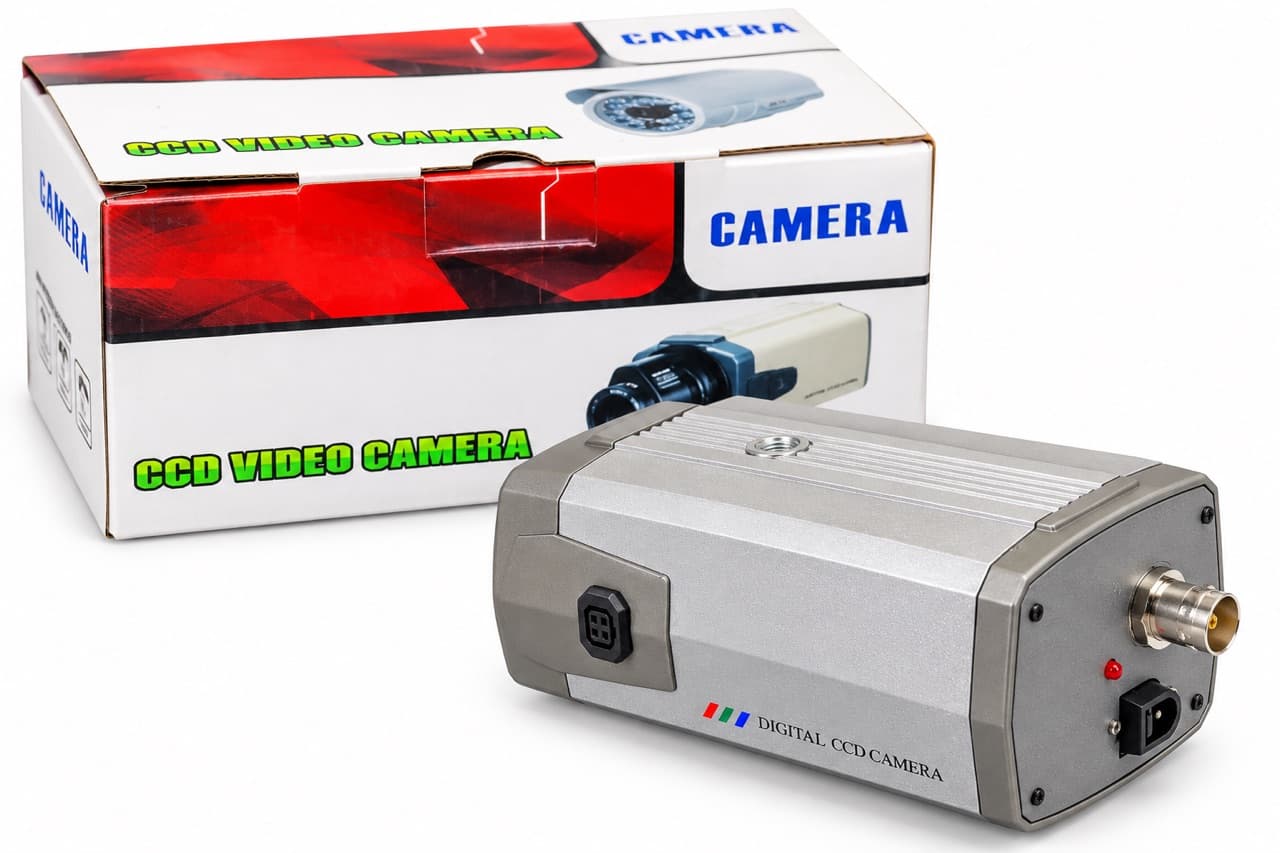 دوربین مداربسته صنعتی Box CCD آنالوگ با خروجی BNC و Auto Iris