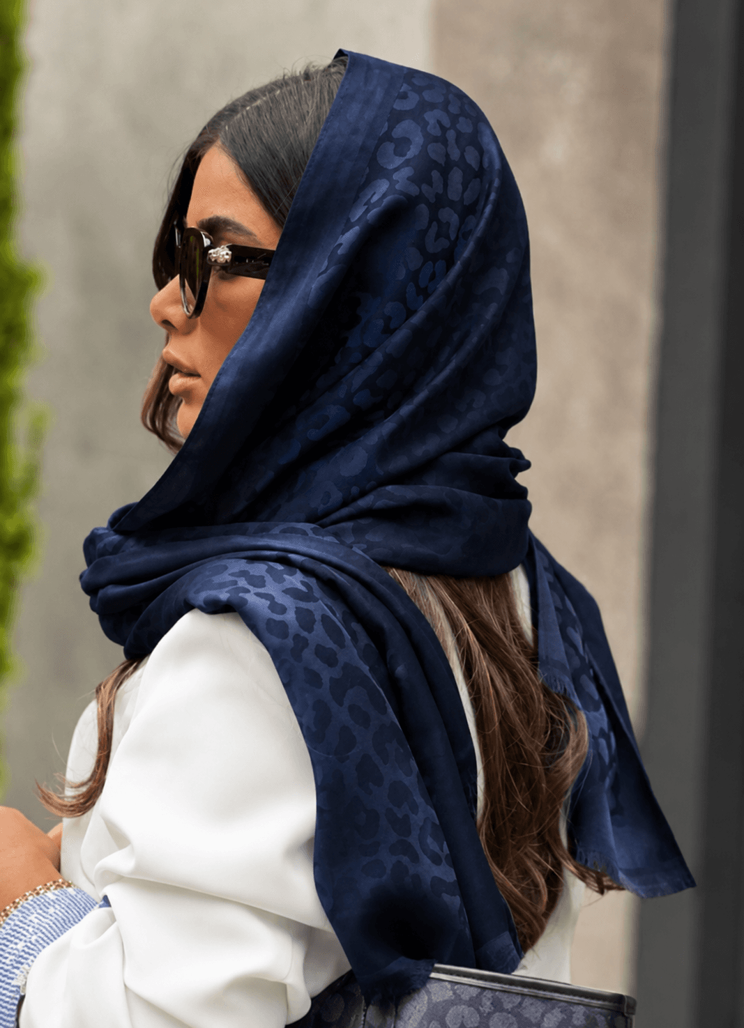 شال پلنگی دو رنگ ژاکارد نخ دارای رنگبندی