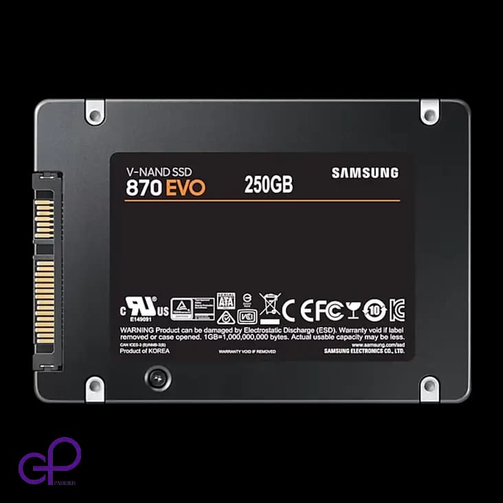 اس‌اس‌دی اینترنال سامسونگ 870EVO SATA 2.5 Inch ظرفیت 250 گیگابایت — تصویر ۲