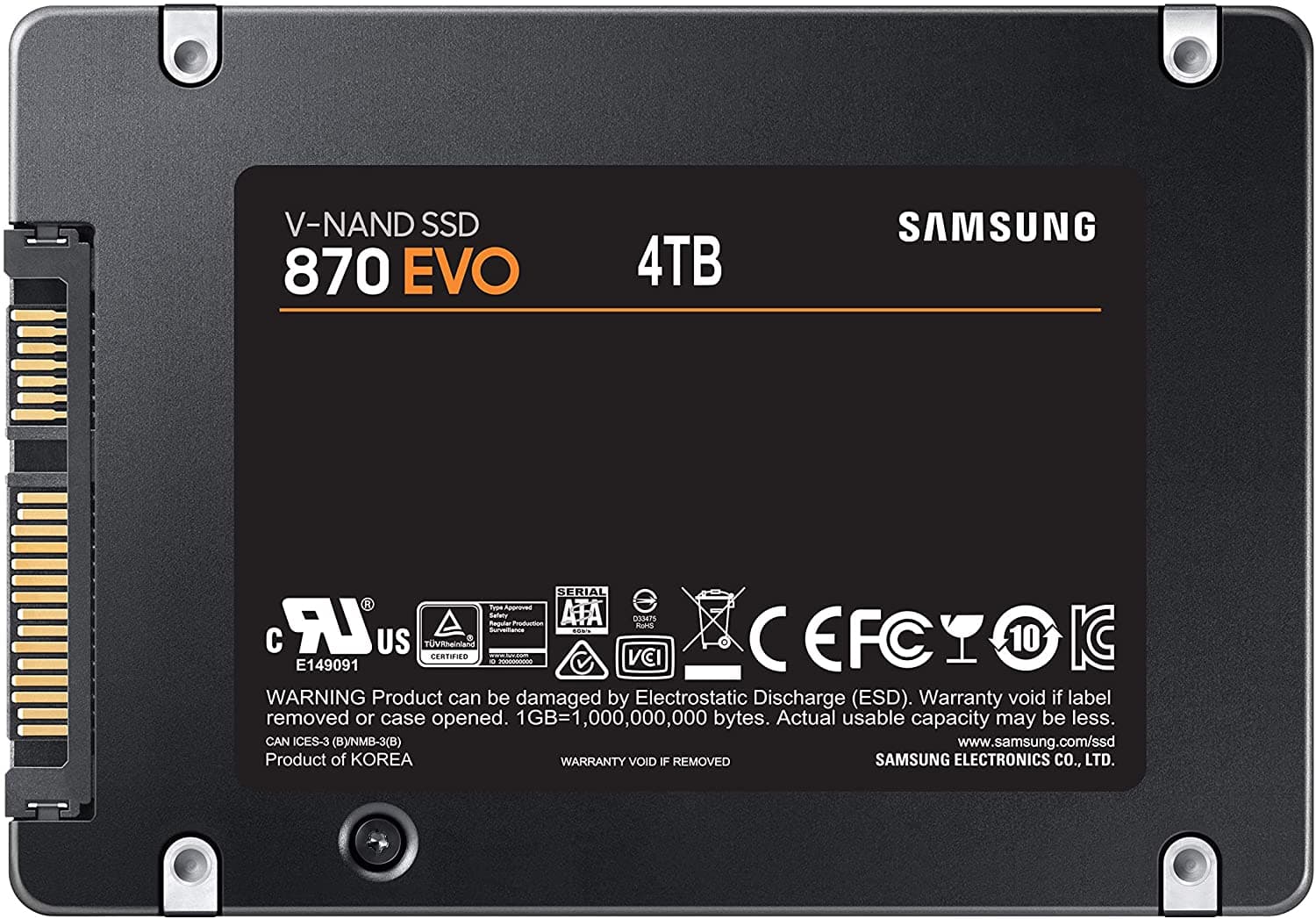 اس‌اس‌دی اینترنال سامسونگ 870EVO SATA 2.5 Inch ظرفیت 250 گیگابایت — تصویر ۱۰