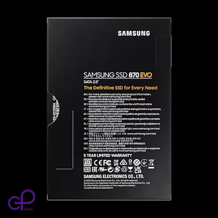 اس‌اس‌دی اینترنال سامسونگ 870EVO SATA 2.5 Inch ظرفیت 250 گیگابایت — تصویر ۳