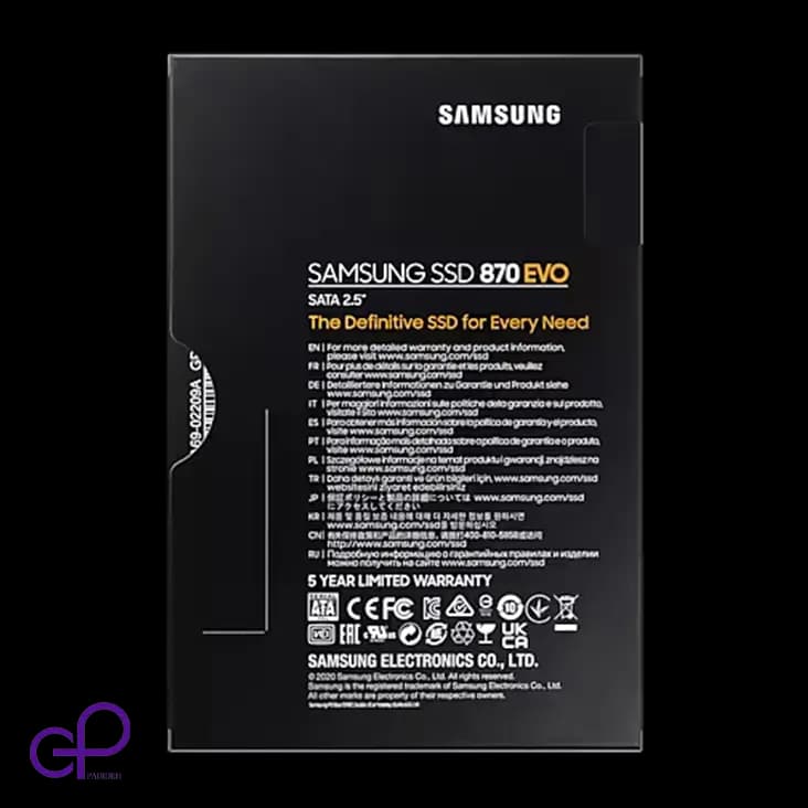 اس‌اس‌دی اینترنال سامسونگ 870EVO SATA 2.5 Inch ظرفیت 2 ترابایت — تصویر ۳